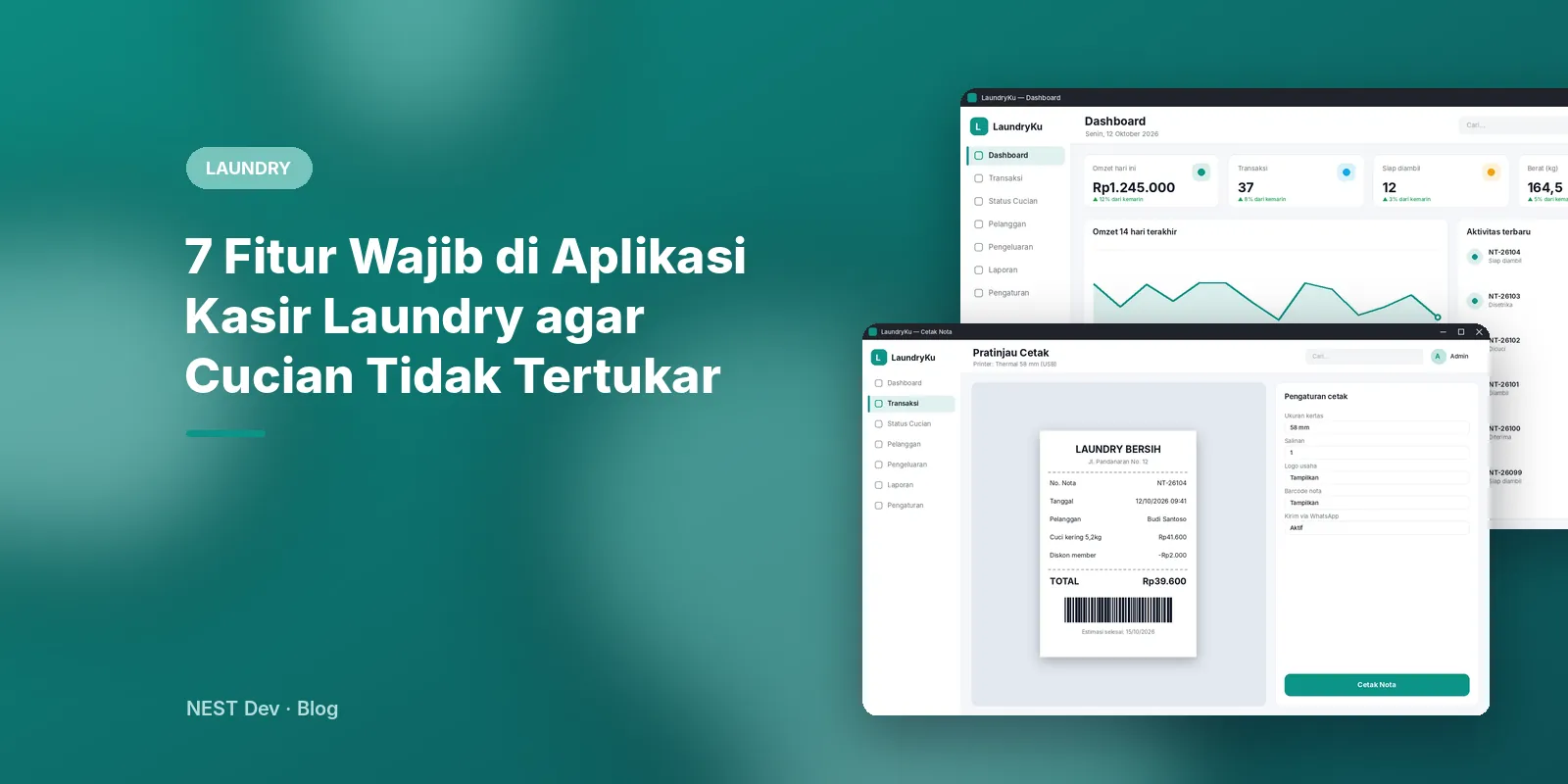 7 Fitur Wajib di Aplikasi Kasir Laundry agar Cucian Tidak Tertukar