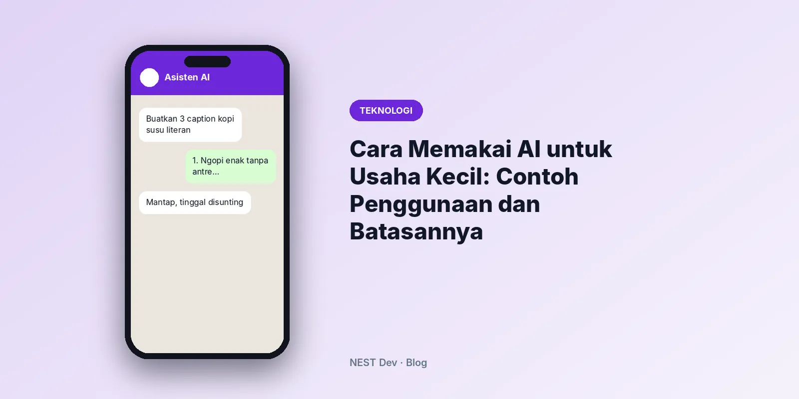 Cara Memakai AI untuk Usaha Kecil: Contoh Penggunaan dan Batasannya