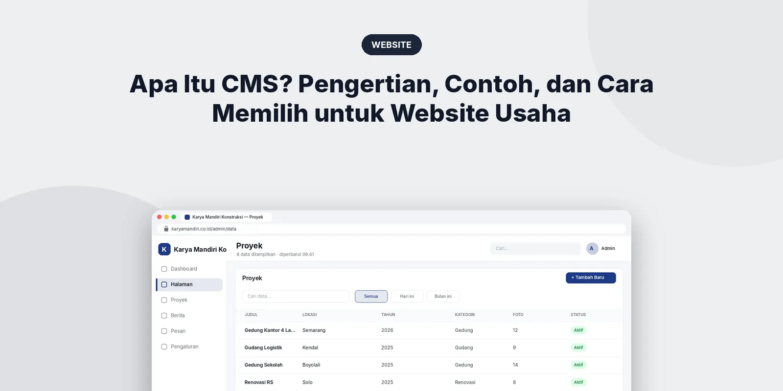 Apa Itu CMS? Pengertian, Contoh, dan Cara Memilih untuk Website Usaha
