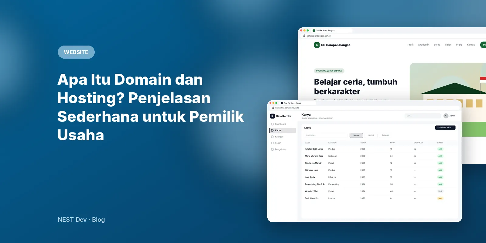 Apa Itu Domain dan Hosting? Penjelasan Sederhana untuk Pemilik Usaha