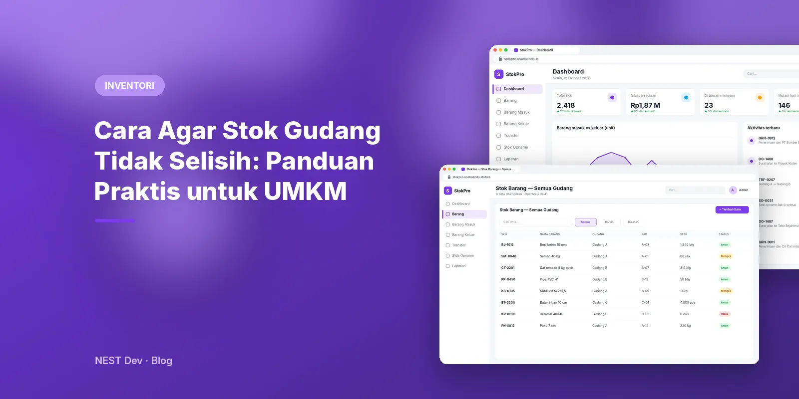 Cara Agar Stok Gudang Tidak Selisih: Panduan Praktis untuk UMKM