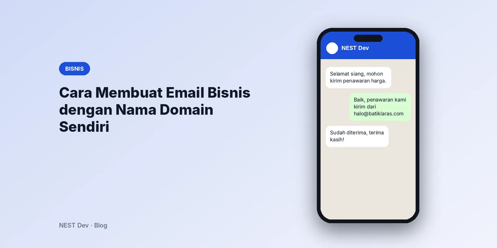 Cara Membuat Email Bisnis dengan Nama Domain Sendiri