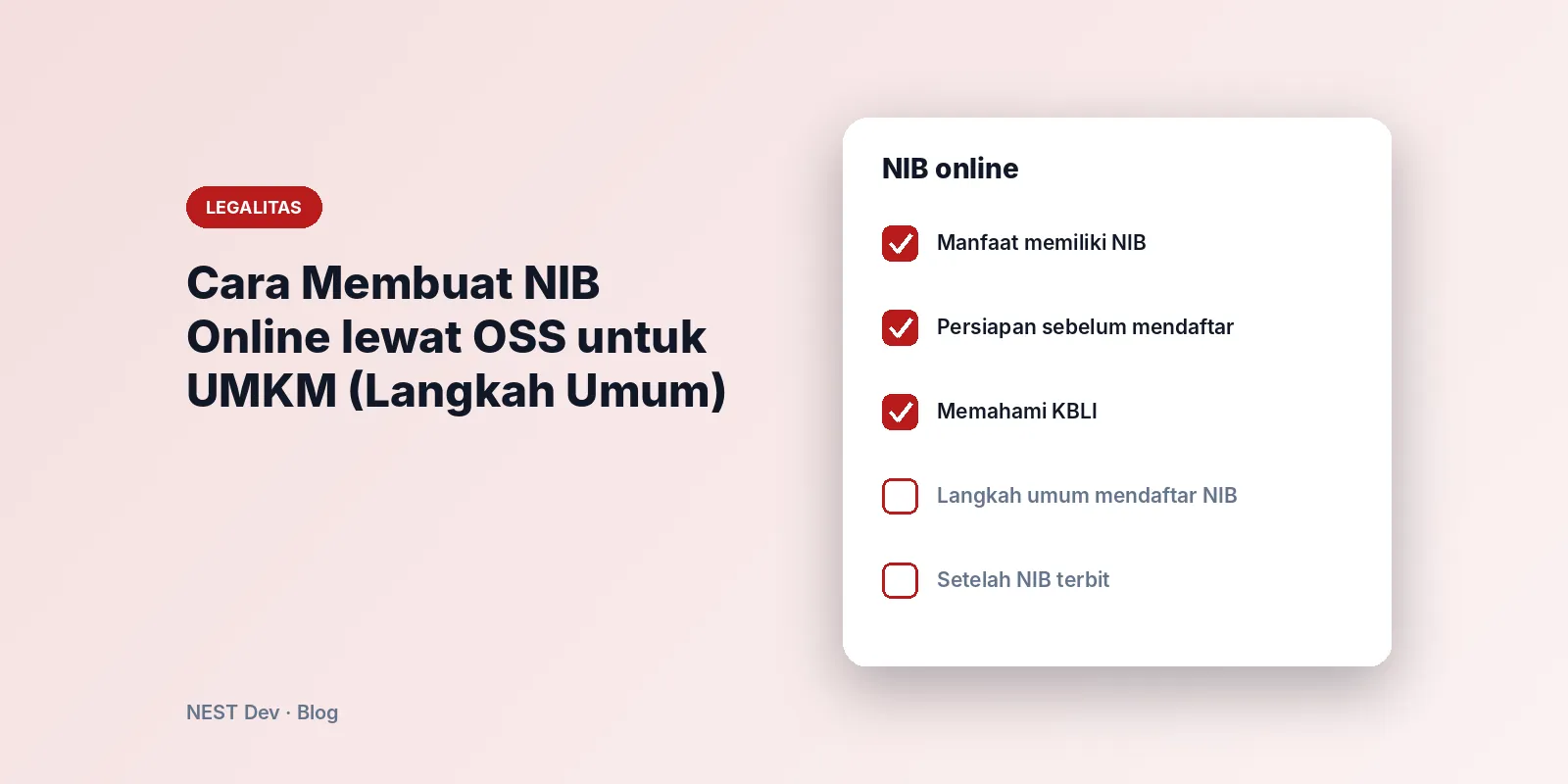 Cara Membuat NIB Online lewat OSS untuk UMKM (Langkah Umum)