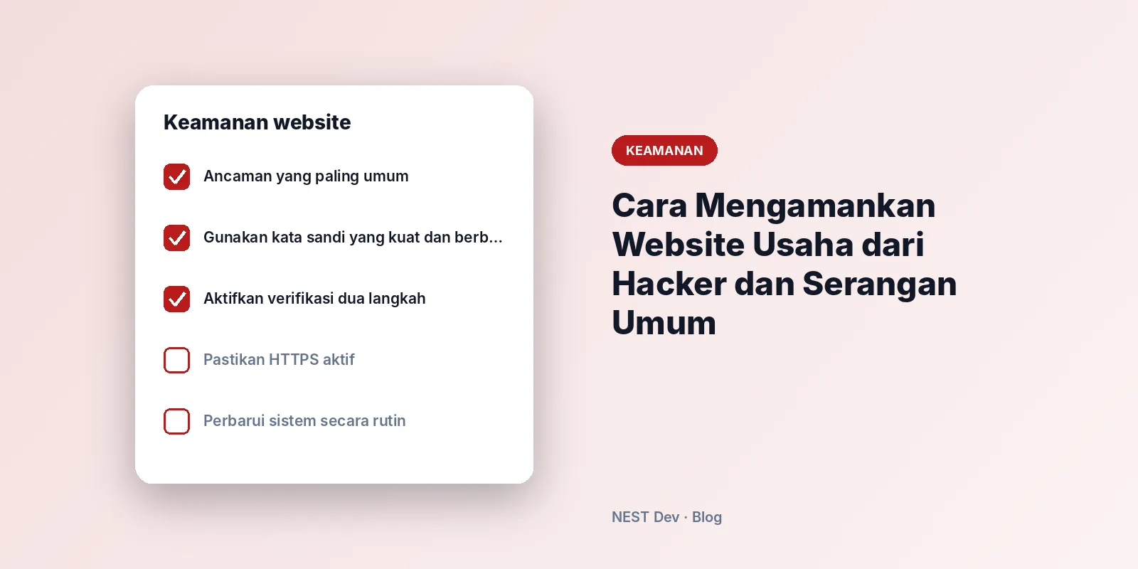 Cara Mengamankan Website Usaha dari Hacker dan Serangan Umum