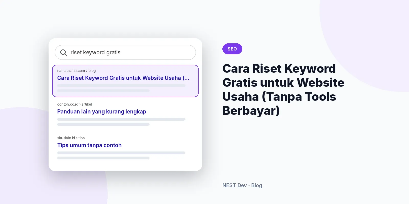 Cara Riset Keyword Gratis untuk Website Usaha (Tanpa Tools Berbayar)