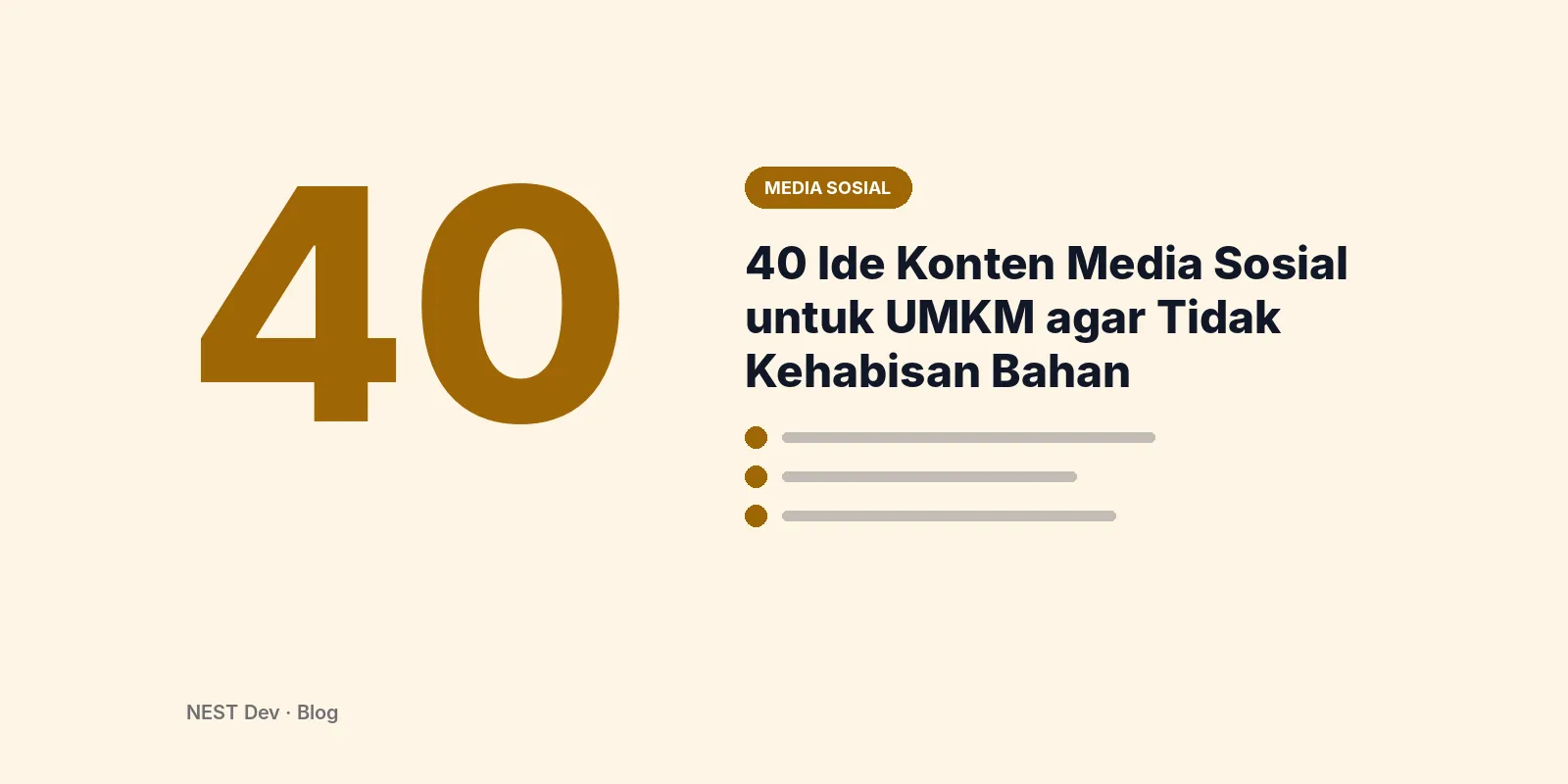 40 Ide Konten Media Sosial untuk UMKM agar Tidak Kehabisan Bahan
