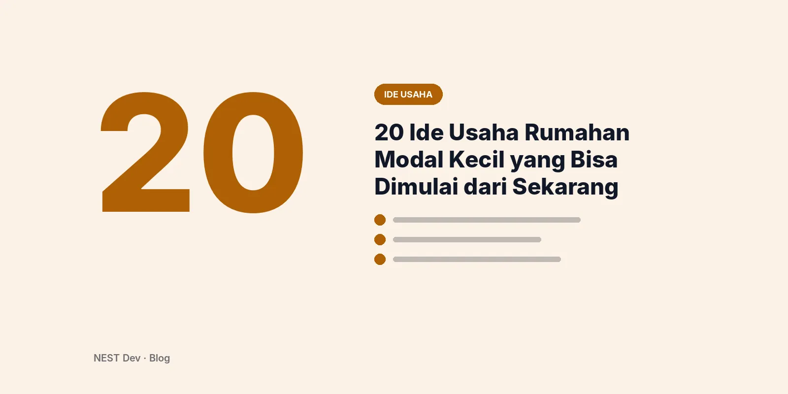 20 Ide Usaha Rumahan Modal Kecil yang Bisa Dimulai dari Sekarang