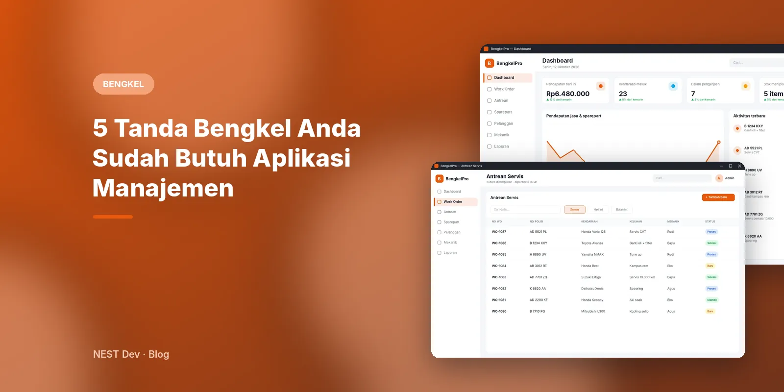 5 Tanda Bengkel Anda Sudah Butuh Aplikasi Manajemen