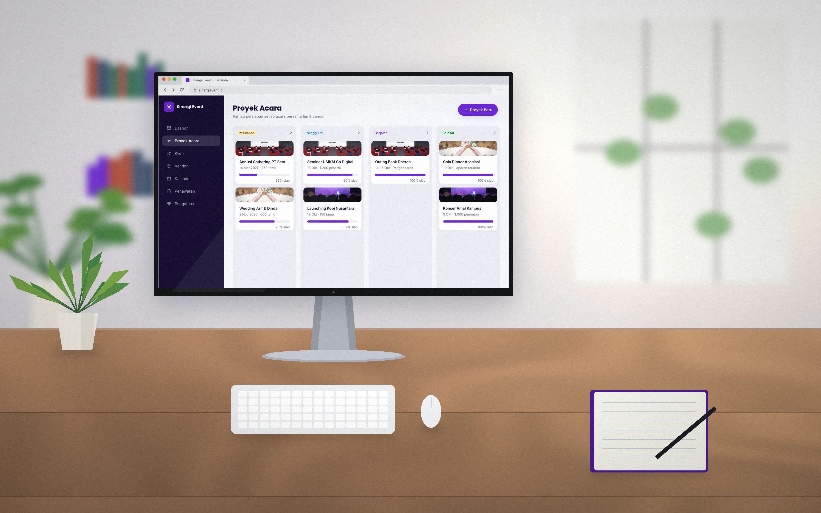 Landing Page Event Organizer dengan Form Penawaran
