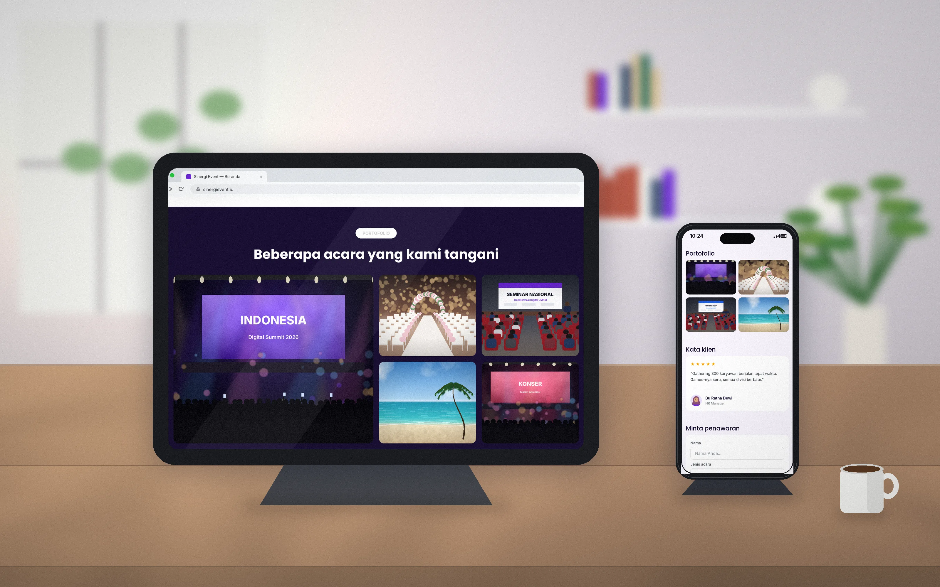Landing Page Event Organizer dengan Form Penawaran